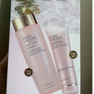 Estee Lauder Soft Clean Set Hydrating For Dry Skin Lotion & Cleanser DUO NIB